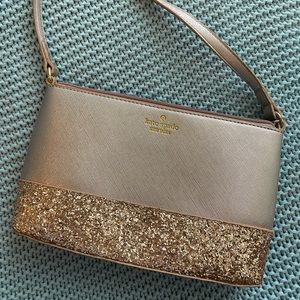 Rose gold/ sparkly pink Kate spade should purse